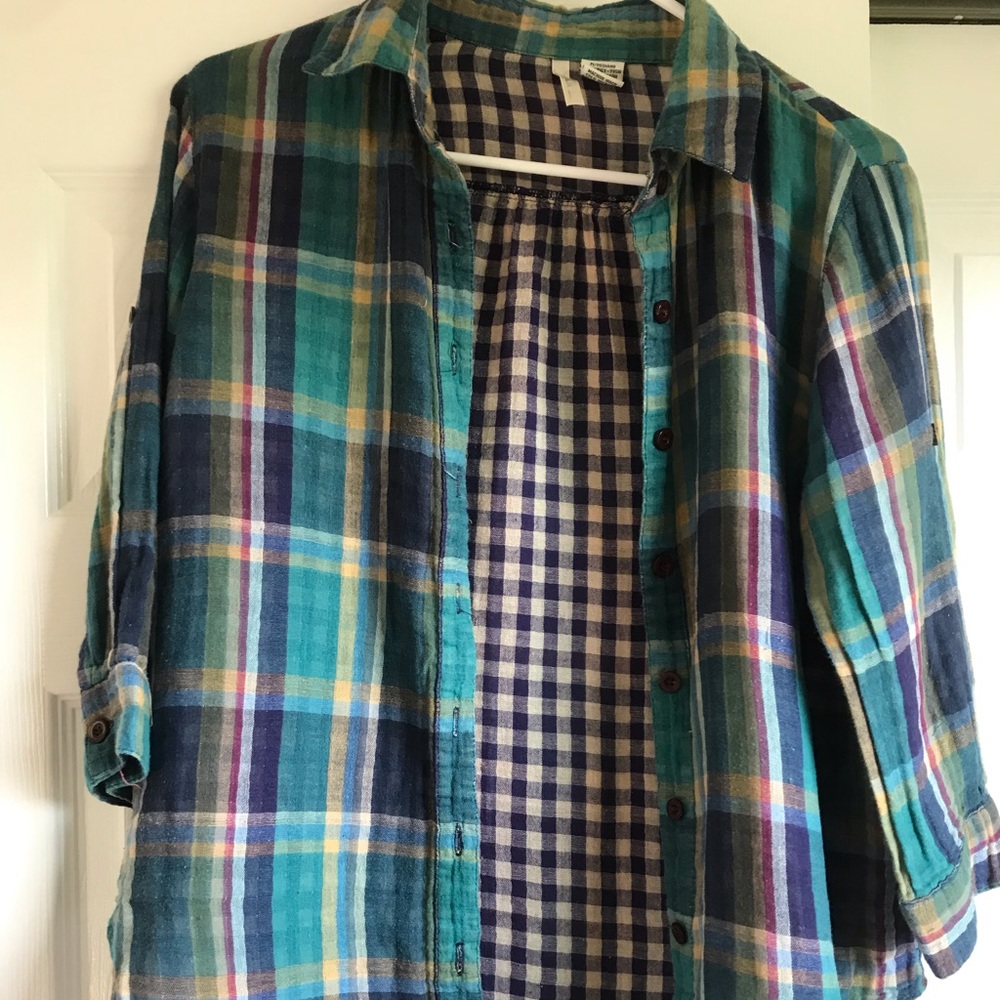 Plaid button down